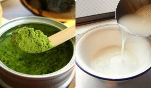 Nước vo gạo là nguyên liệu cực dễ tìm có thể kết hợp với bột trà xanh làm mặt nạ trắng da.