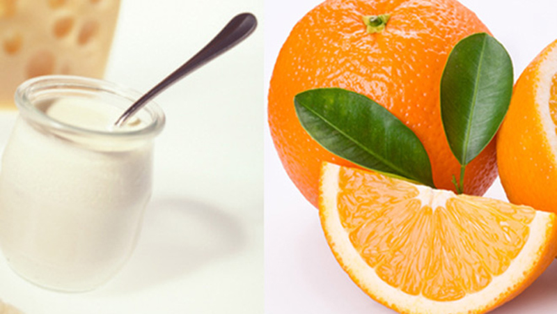 Sữa chua và cam
