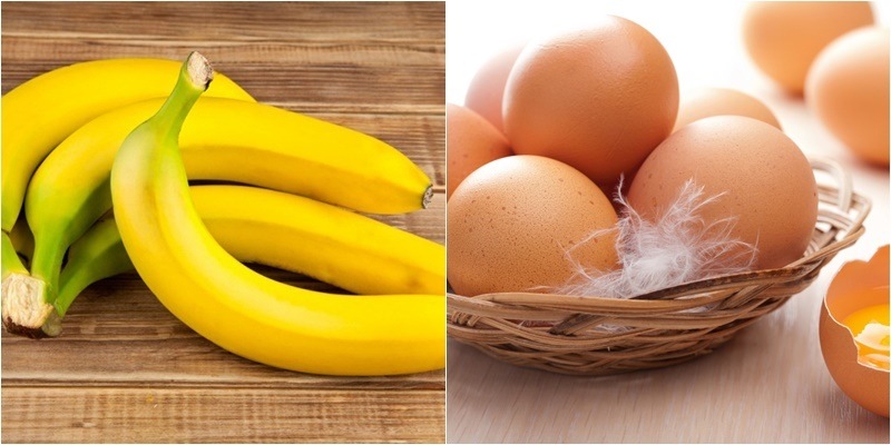                     Công thức làm sáng da bằng chuối và lòng trắng trứng gà