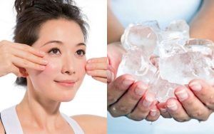 Chườm đá giảm sưng mí mắt hiệu quả