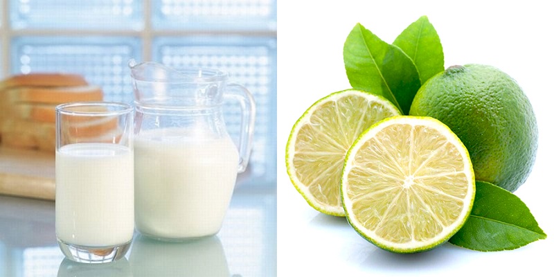 Lấy lại làn da sáng mịn bằng chanh và sữa tươi không đường