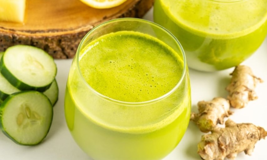 Pha chế nước giảm mỡ đơn giản từ dưa chuột và gừng