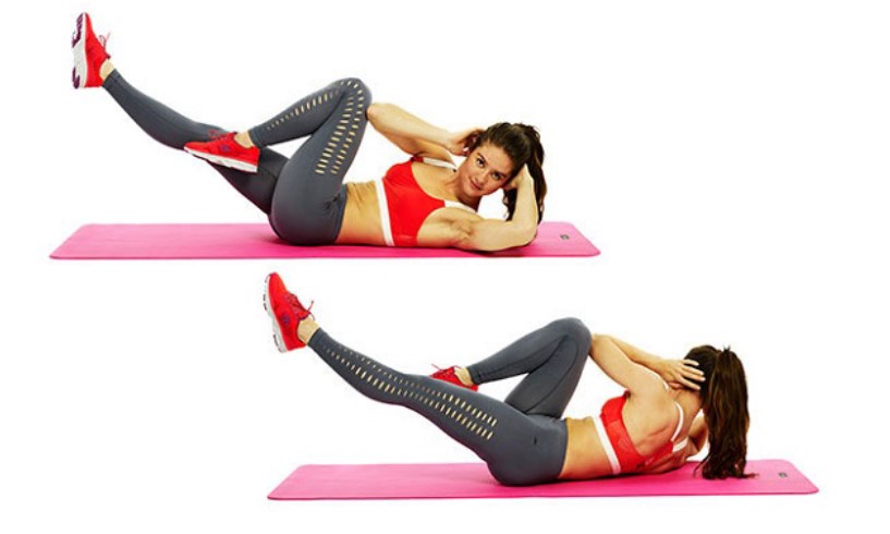 Thực hiện các động tác đạp xe nhanh và liên tục để giảm mỡ bụng