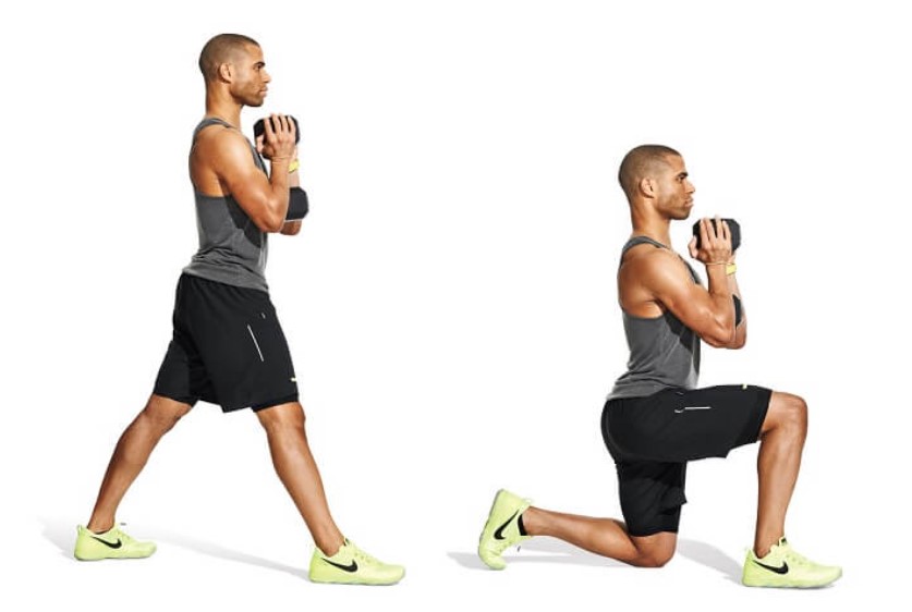 Bài tập Dumbbell split squat với tạ tay