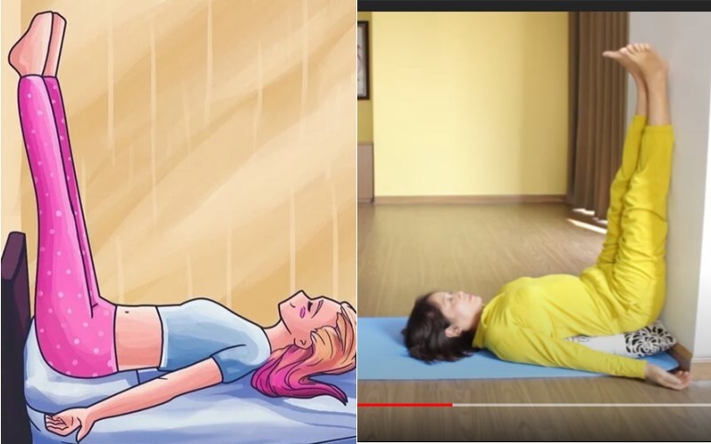 Bài tập gác chân lên tường giảm cân cho trẻ