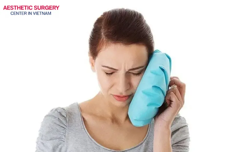 If swelling occurs after the injection, applying a cold compress to soothe the area and reduce discomfort