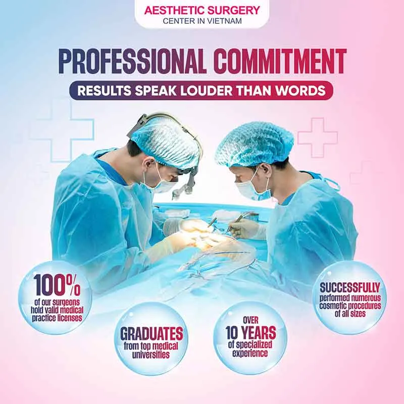 The doctors at Aesthetic Surgery Center not only have high professional qualifications but also over 10 years of experience in the field 