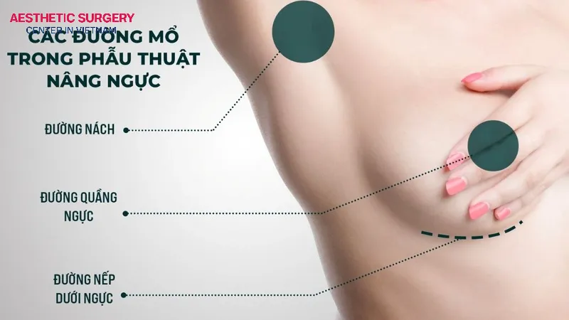 There are 3 most common breast augmentation incision types