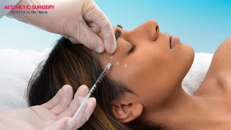 Botox injections effectively smooth facial wrinkles.