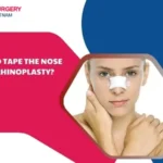 Taping nose after rhinoplasty
