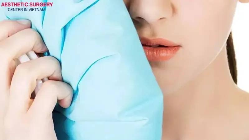 After lip filler injection, you should gently apply a cold compress to reduce swelling and discomfort.