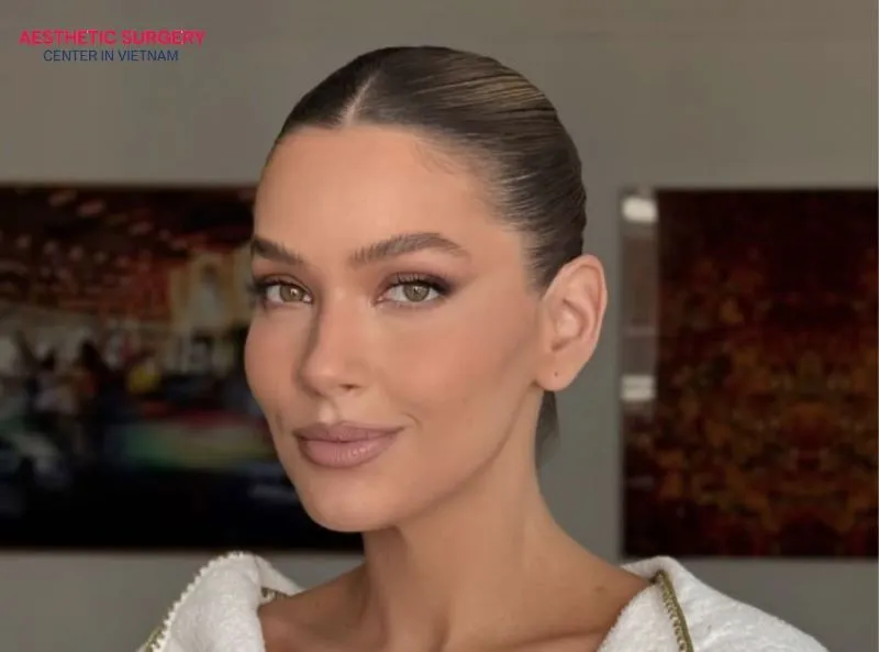 The client’s face looks refreshed and youthful after the temple filler treatment.