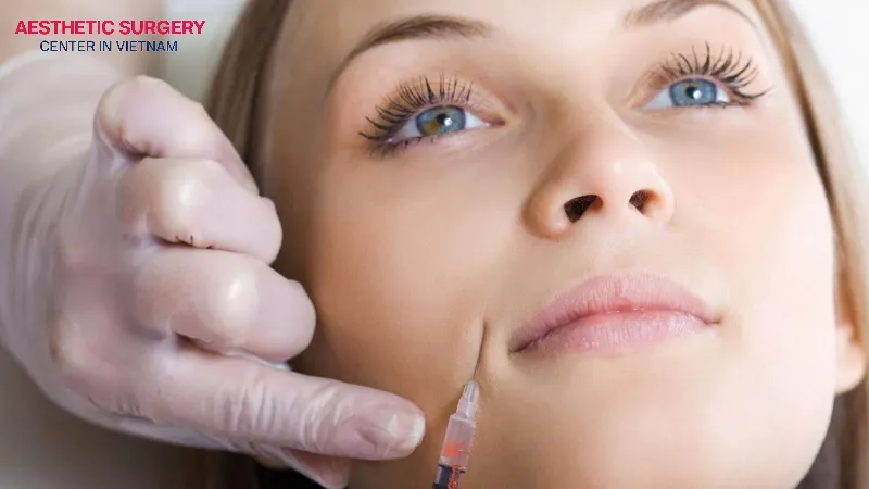Filler can naturally plump and rejuvenate the skin in the smile line area.