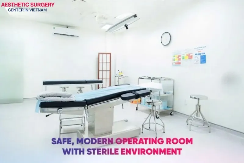 Aesthetic Surgery Center features modern equipment and sterile treatment rooms that meet medical standards.