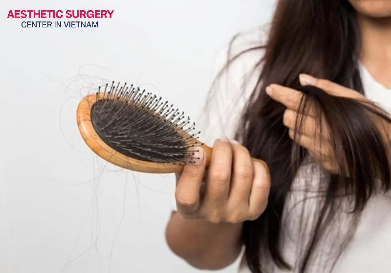 Hair can fall out due to prolonged stress.