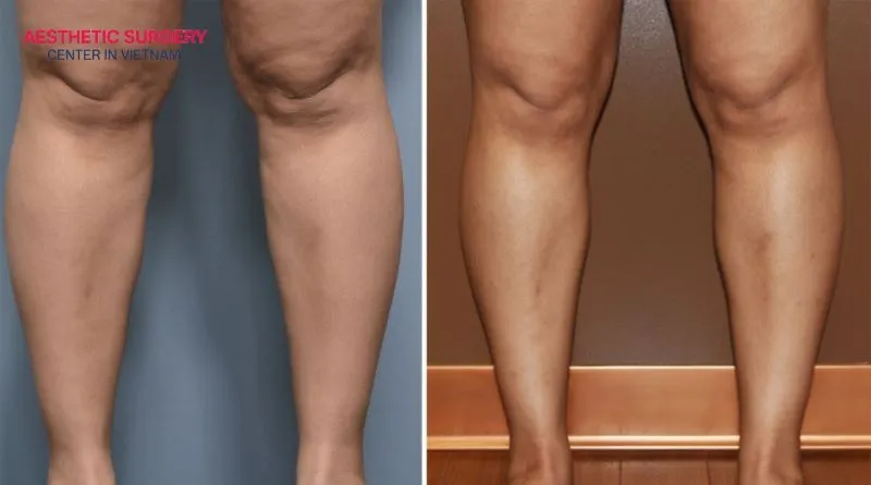 The calves gradually show noticeable changes during the recovery period immediately after liposuction.