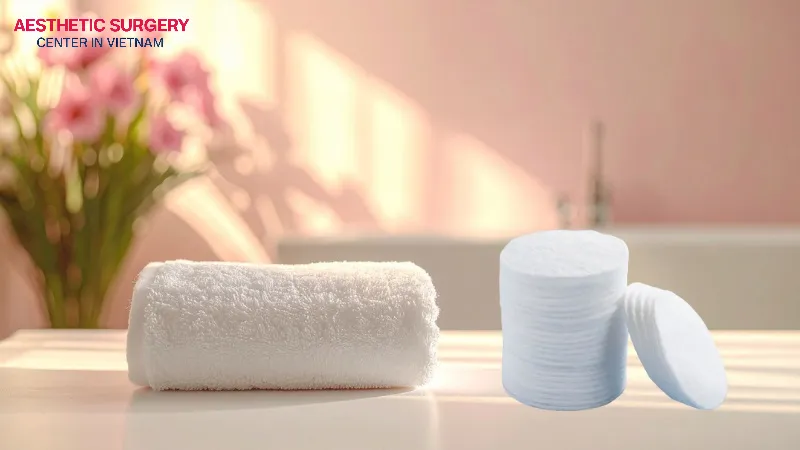Use a soft towel or cotton pad to cleanse your face.