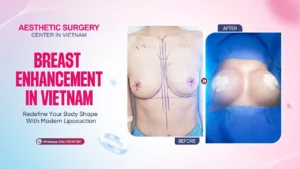 BEFORE AND AFTER BREAST AUGMENTATION – REAL RESULT AT AESTHETIC SURGERY CENTER IN VIETNAM