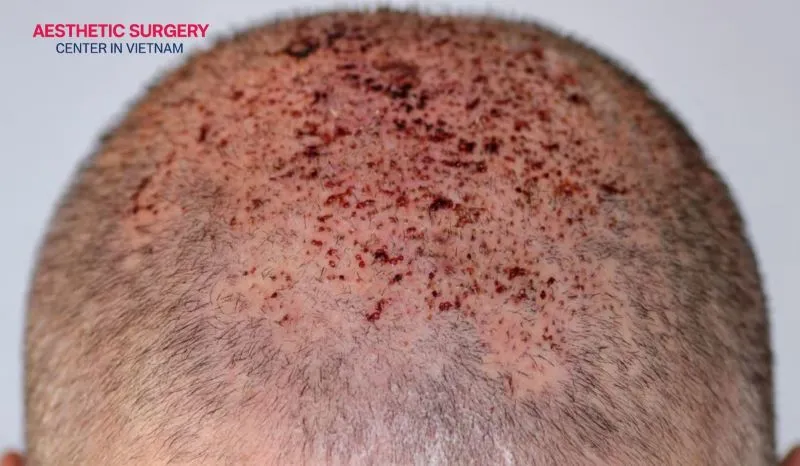 Frequently touching the scalp after a hair transplant, or scratching and picking at scabs, allows bacteria to enter the open transplant sites.