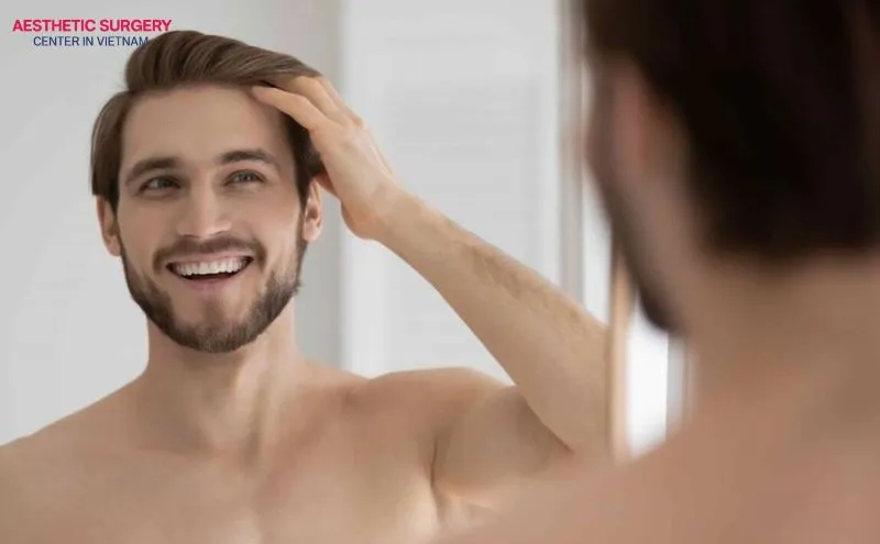 After recovery, the transplanted hair grows thicker, restoring confidence for men in work and social activities.