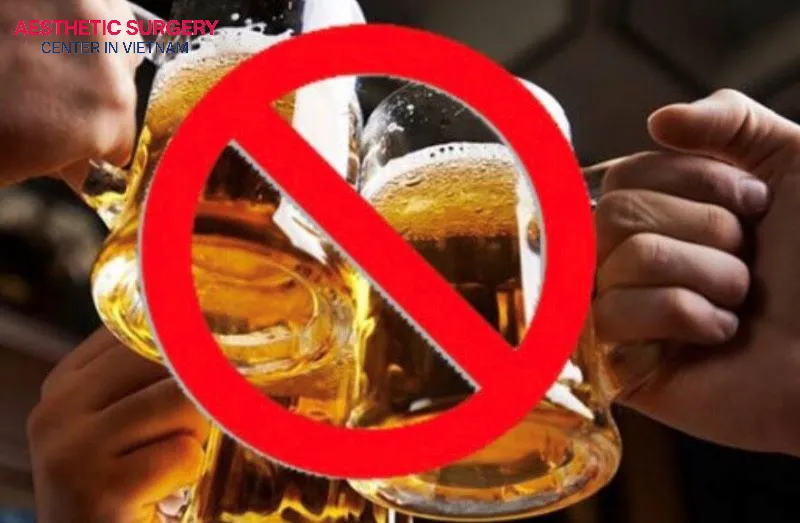 Do not consume alcohol, beer, or stimulants after eyelid stitching.