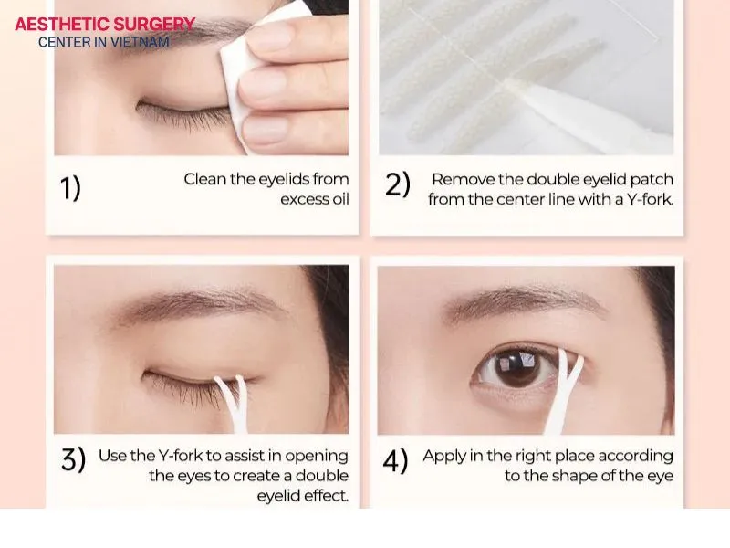 Using eyelid tape with the correct technique helps improve its aesthetic effectiveness.