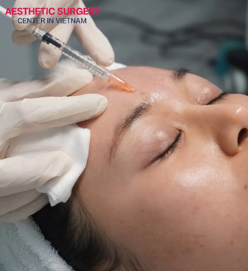 Visit an aesthetic clinic so the aesthetic doctor can assess and adjust the botox to help lift the tail of the eyebrows.