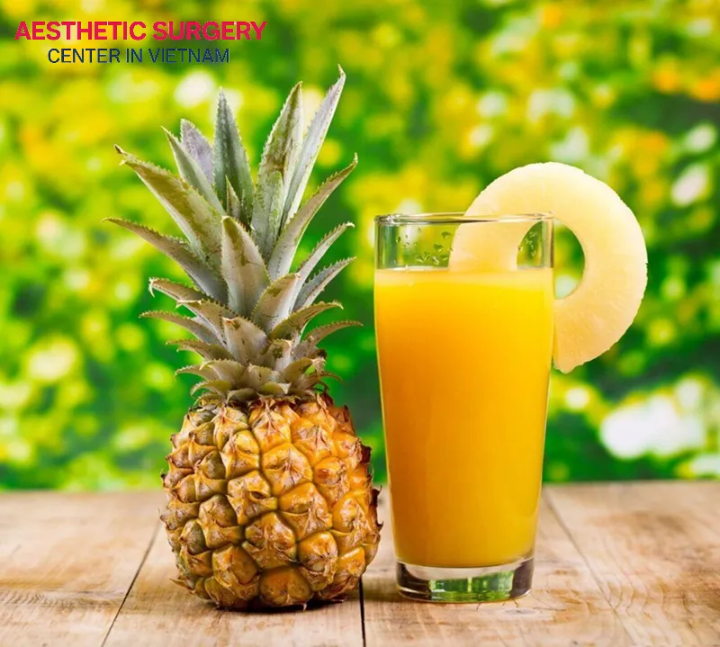You should drink pineapple juice to help reduce bruising.