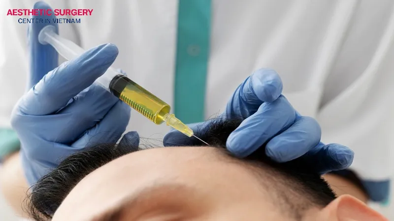 PRP therapy can be applied to stimulate faster hair follicle growth and support healing after a hair transplant.
