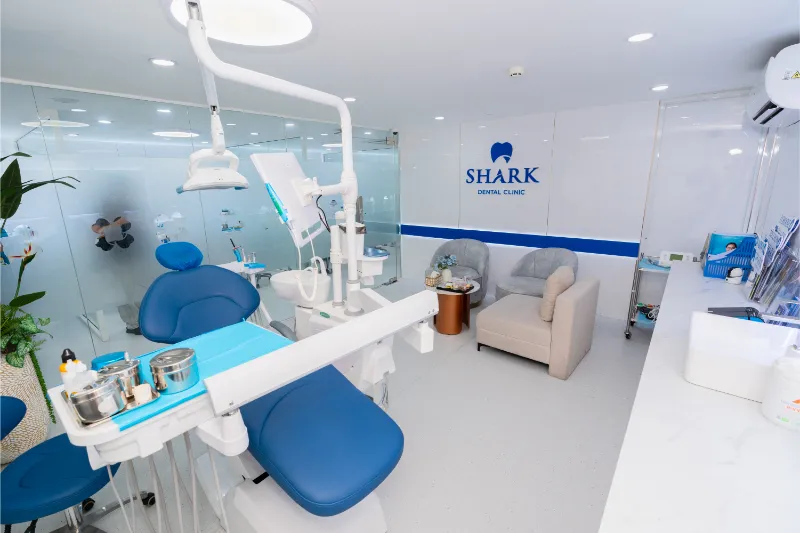A luxurious and modern dental clinic with a premium waiting area for customers to relax before their service