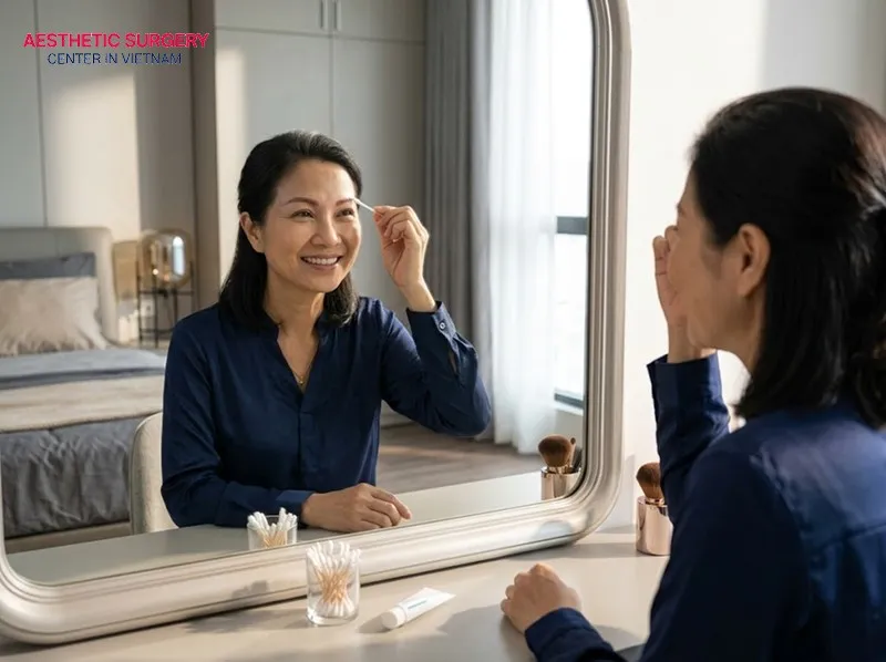 You need to strictly follow the post-operative brow care instructions.