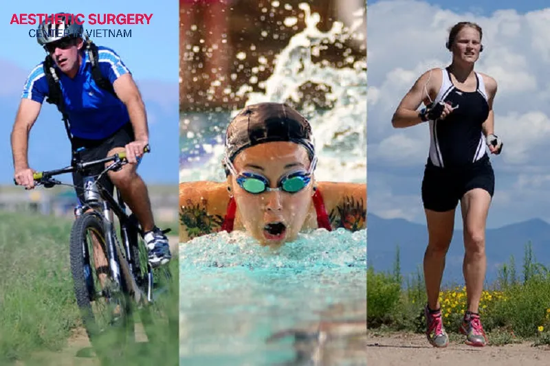 After rhinoplasty, you should avoid swimming, running, and cycling