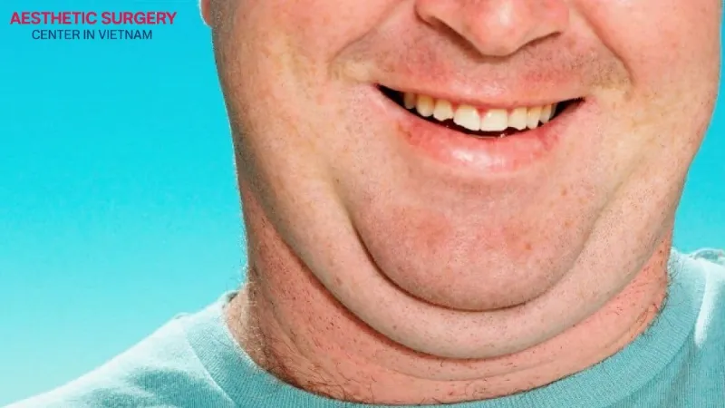 A double chin is the accumulation of fat under the chin.