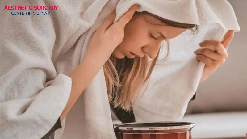 Steam inhalation with warm water is quite effective in relieving nasal congestion