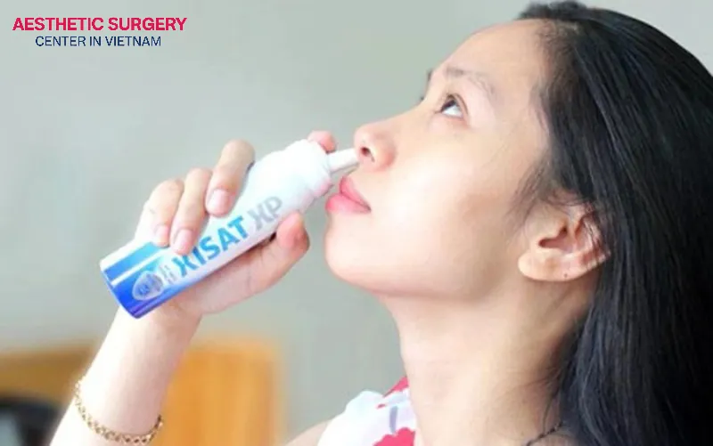 Use nasal spray when flying to avoid irritation and dryness in your nose while sitting on the plane.