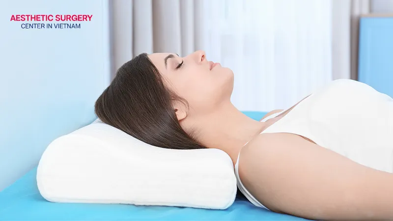 You should only lie on your back with your upper body elevated to reduce swelling.