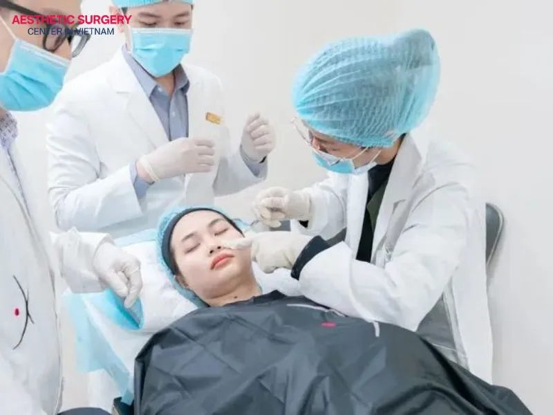 Cheek liposuction is performed according to standard medical procedures