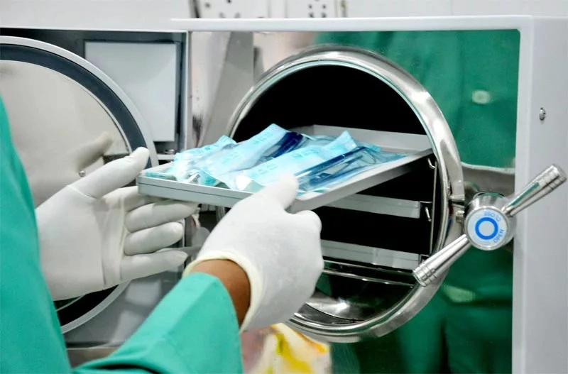 All instruments are sterile-packaged before surgery