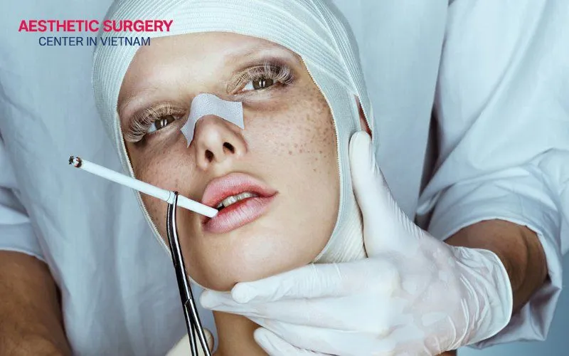 Quit smoking after rhinoplasty to minimize the risk of serious complications.