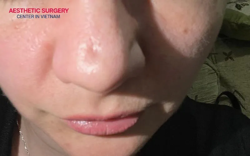 After rhinoplasty, the body may reject an incompatible implant or graft material.