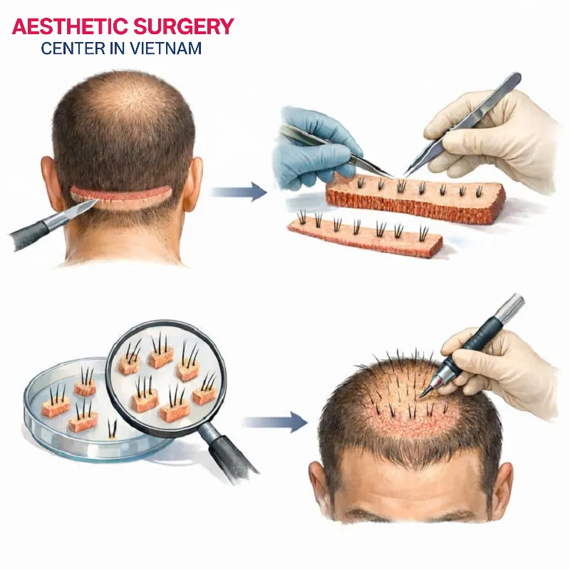 FUT hair transplant procedure