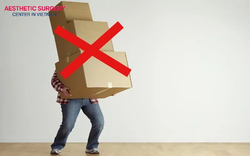 After a facelift, avoid lifting heavy objects to protect your surgical results and prevent pain from worsening.