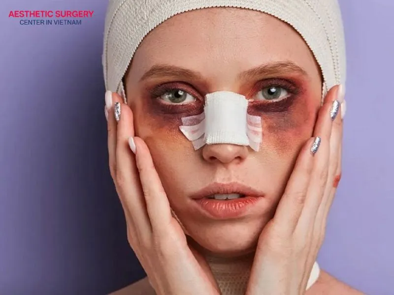 Rhinoplasty may cause bruising and swelling, but these are normal side effects that usually last for a few days.