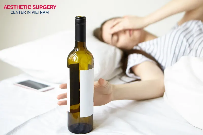 Drinking alcohol after breast augmentation can make you feel fatigued.