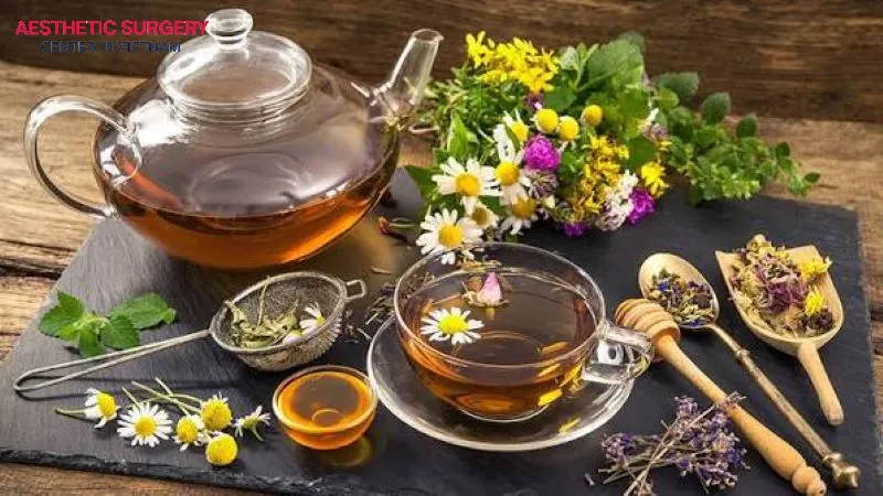 Drink water and herbal teas to boost metabolism, easily eliminate toxins, and reduce edema.