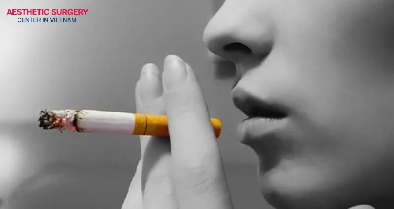 Smoking constricts blood vessels and deprives healing tissues of oxygen, elevating the risk of capsular contracture.)
