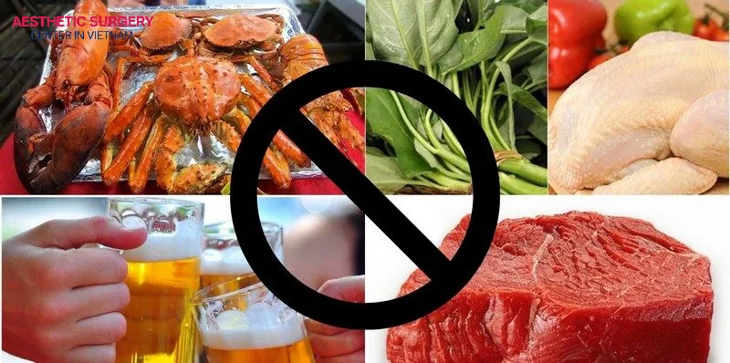 Post-procedure dietary guidelines recommend avoiding pro-inflammatory foods, alcohol, and potential allergens.