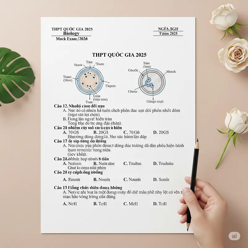 Tải đề thi thử THPT môn Sinh 2025 – Ngày thi 27/6/2025