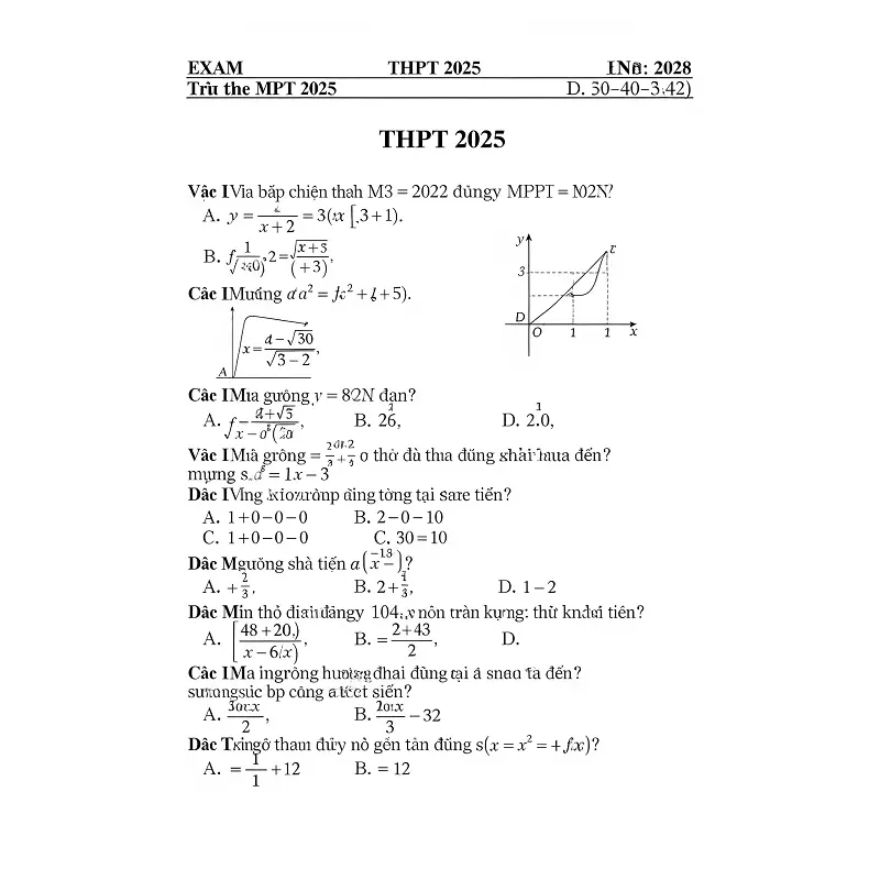 Tải đề thi thử TOÁN THPT 2025 – Ngày thi toán 26/6/2025