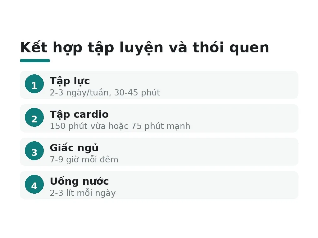 Làm sao kết hợp tập luyện và thói quen để hiệu quả tối đa?